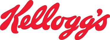 A red logo of kellogg 's is shown.